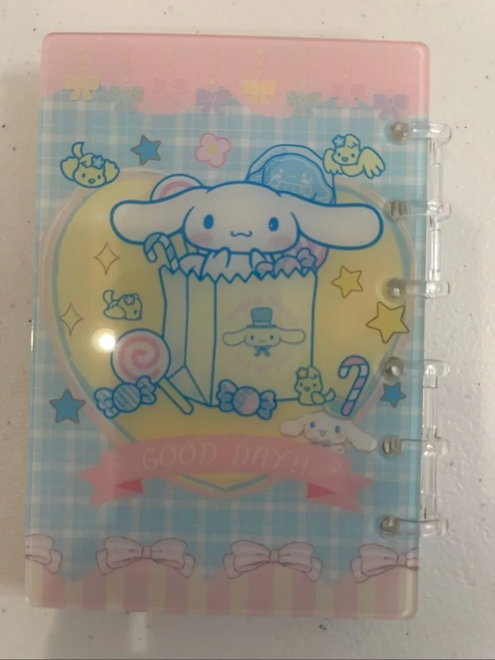 Cinnamoroll Acrylic Shaker Notebook and pen